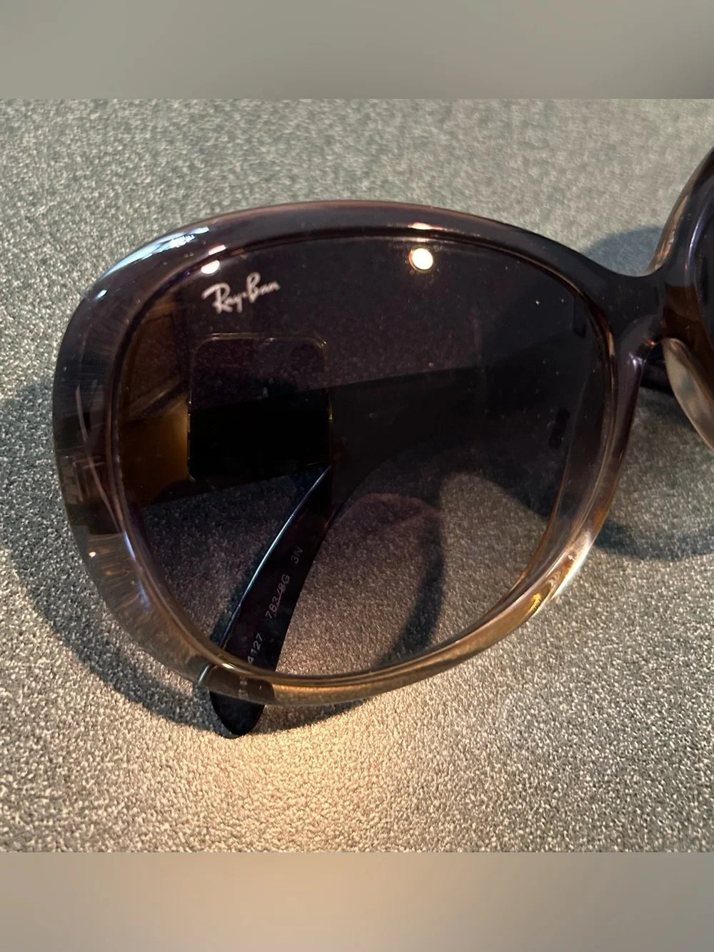 Ray-Ban Women’s Black to Brown Gradient Oversized Sunglasses
